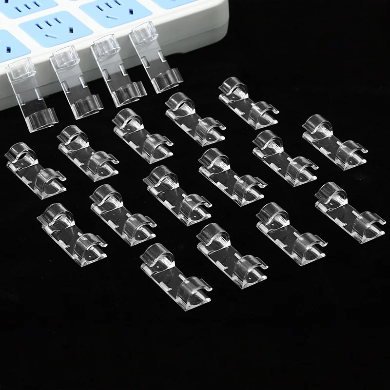 16/20pcs cable organizer, cable holder, data cable clip, network cable storage, wall-mounted power strip, wall cable management