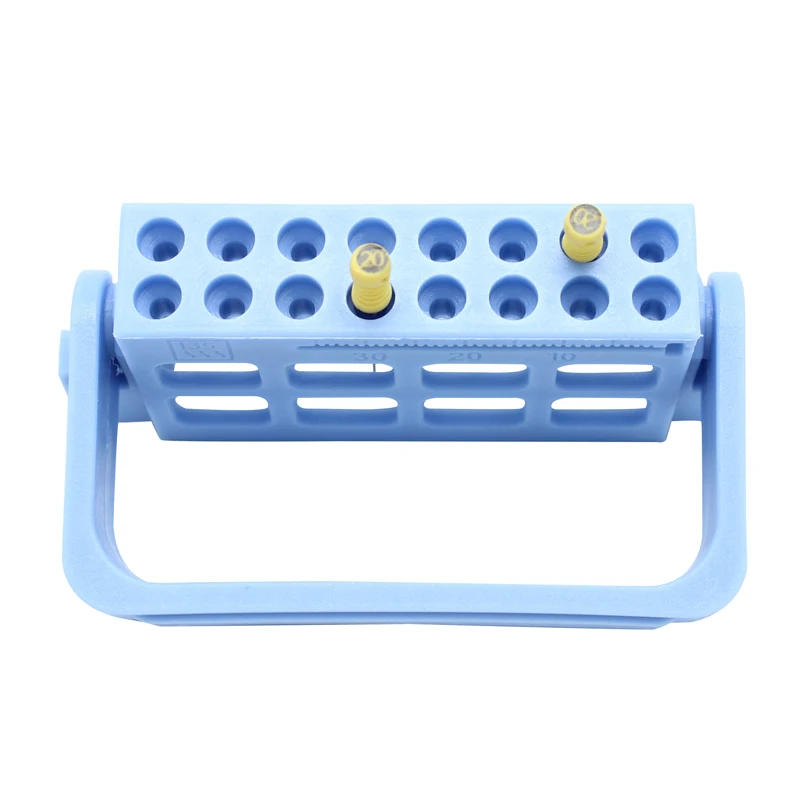 Dental Endo Files Holder 8 Holes 16 Holes with Record 3 Colos Endo Stand Endo Tray for Endodontic Files Organizer Endo Box