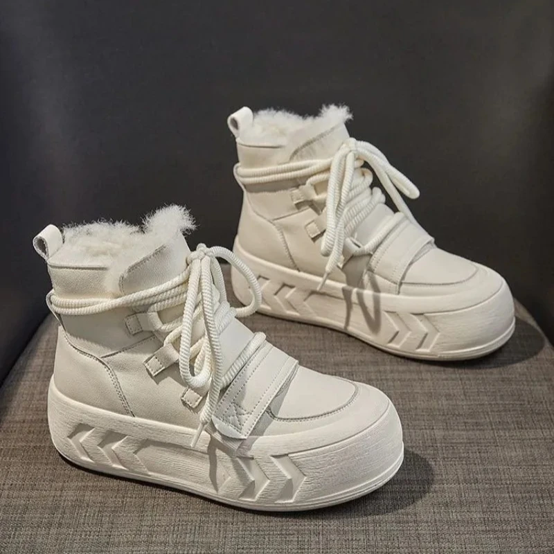 

Women's Winter Thick Soled Snow Boots Fashion Comfort Warm Women's Cotton Boots Plush Casual Platform High-top Shoe Botas Mujer