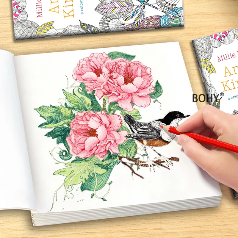 1 Adult Decompression and Relaxation Coloring Album, 24 Pages of Zen Animal Patterns, Hand Drawing Enthusiasts To Pass The Time