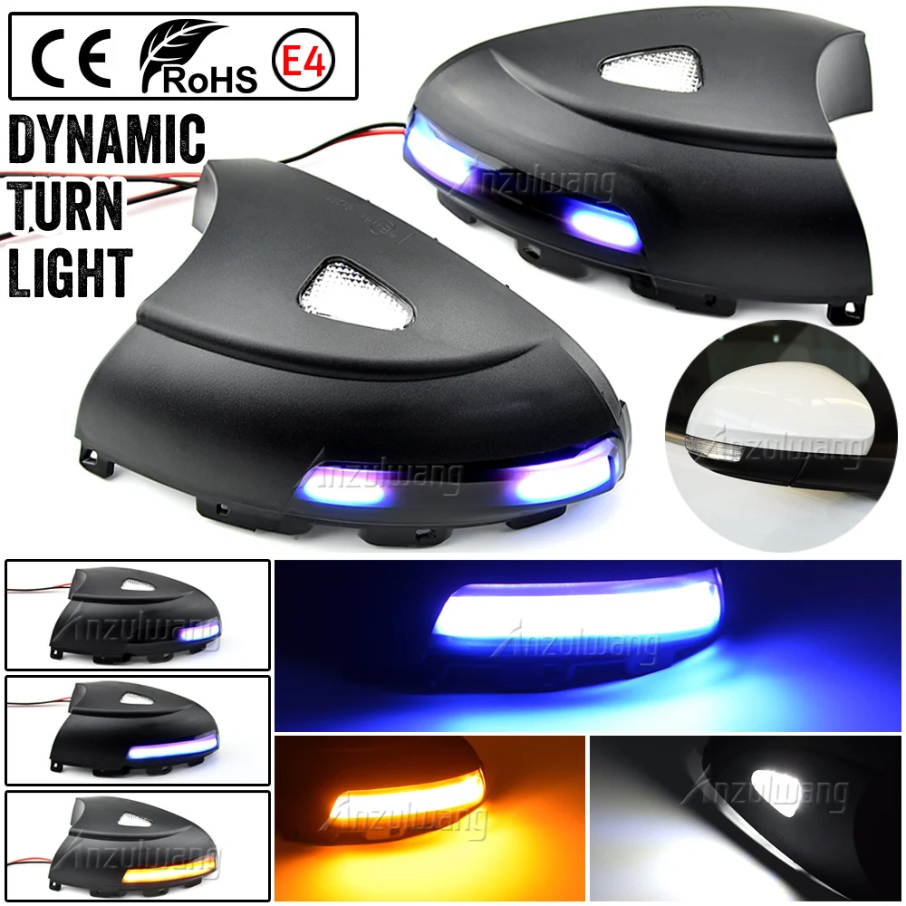 

Fit for VW Tiguan MK1 2008-2016 LED Mirror Turn Signal Lights Flowing Water Dynamic Blinker