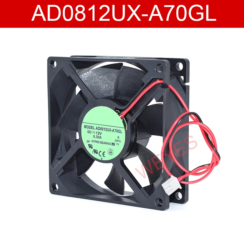 

Well Tested 2Wires Cooler For ADDA AD0812UX-A70GL 8CM 8025 DC12V 0.30A Cooling Fan