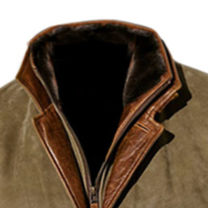 Vintage Michigan Jacket Solid Color Single Breasted Stand Up Collar Casual Fashion Loose Comfortable Work Outdoor Jacket