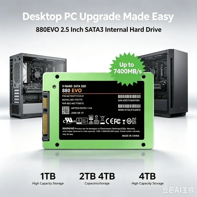 2.5 Inch SATA3 13-Color High Speed SSD Internal Solid State Drive 1TB/2TB/4TB for Desktop Laptop Mini PC Storage Replacement