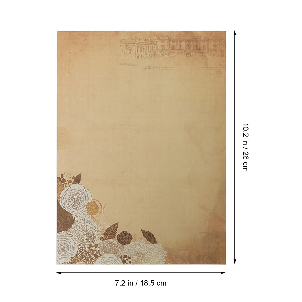 60 個ヴィンテージ筆記用紙 A4 サイズ混合スタイルプレミアムレター文具家庭用オフィス学校用カントリースタイルメモ用紙