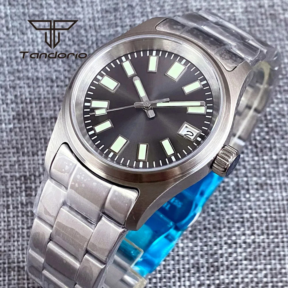 

Tandorio 36mm Pilot Case Stainless Steel 20bar Men Dive Automatic Watch NH35A PT5000 Movt Sunburst Dial Sapphire Crystal Date