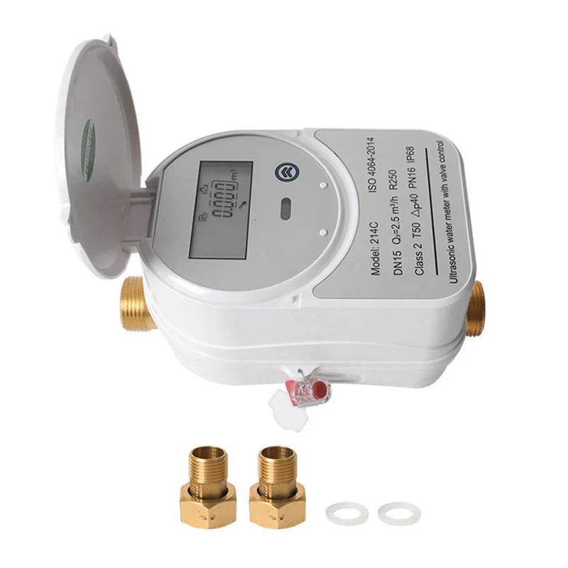 A25P Tuya Zigbee 초음파 수량계 DN15 밸브 LCD 디스플레이 수량 흐름 소비 측정 IP68 방수
