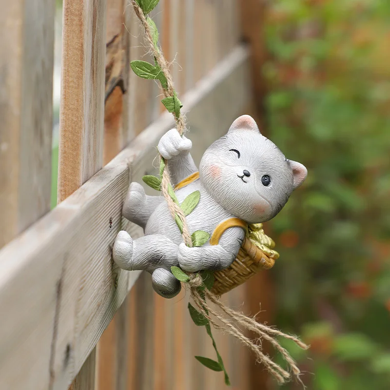 Creative Resin Flower Pot Pendant Lovely Panda Koala Shiba Inu Cartoon Animal Gardening Decoration for Outdoor Balcony view 4
