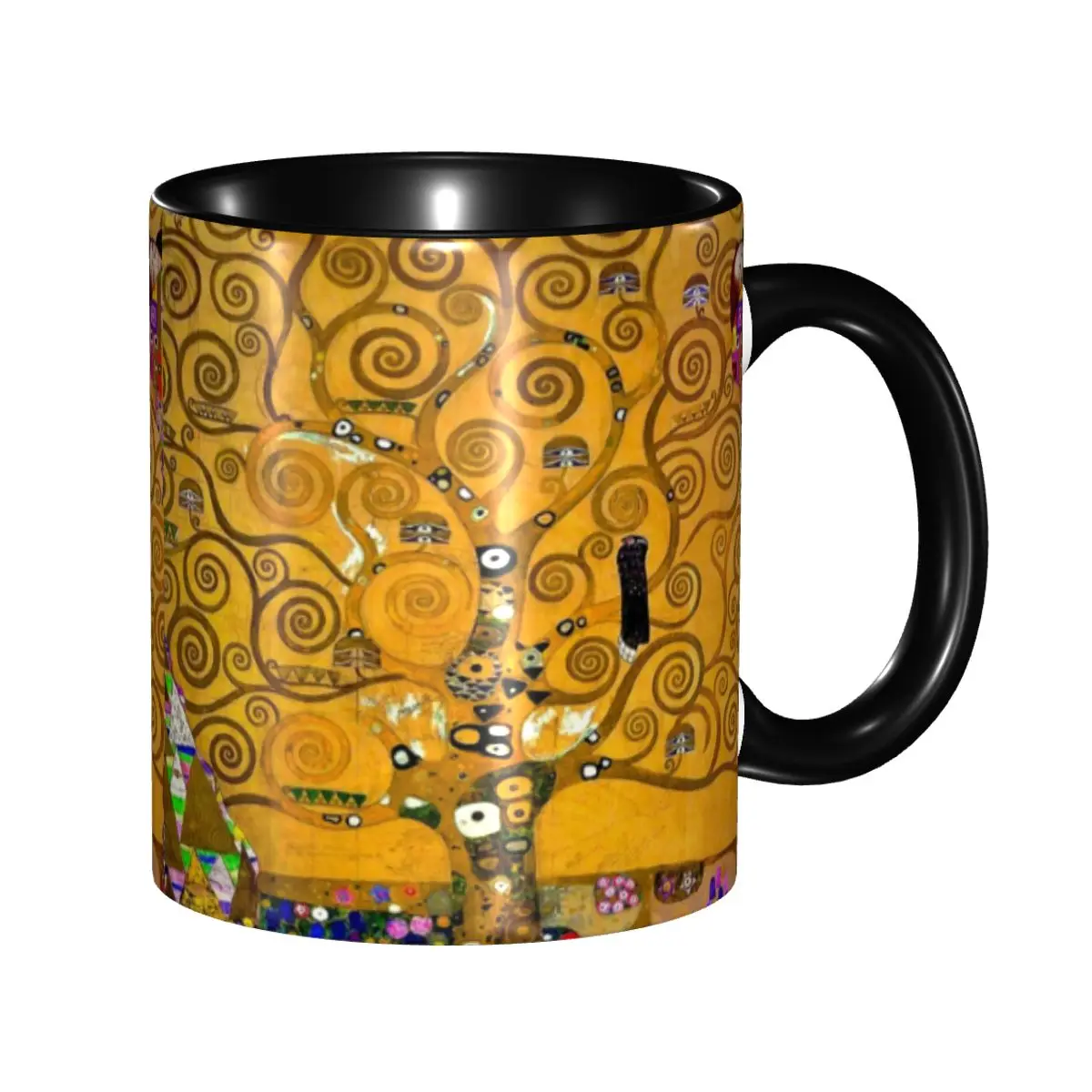 

Personalized Tree Of Life By Gustav Klimt Coffee Mugs DIY Painting Art Ceramic Milk Tea Cups