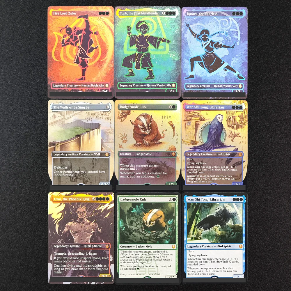 

Коллекционные карты TCG TLA: Катара, бесстрашный Владыка Огня; Зуко, Стены Ба-Синг-Се; Озай, Король Фениксов.