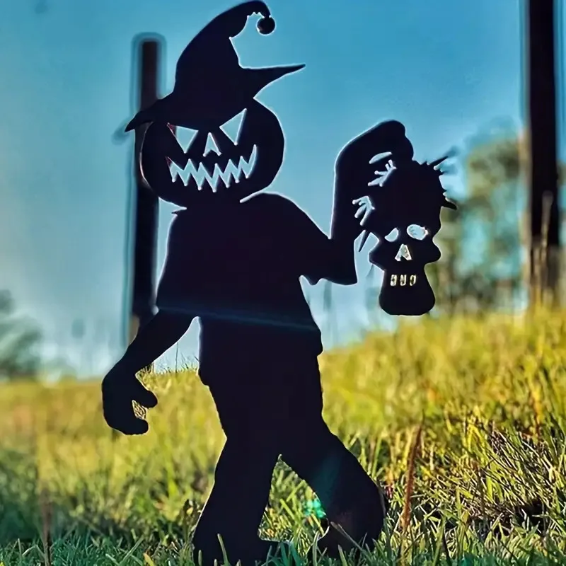 CIFBUY Iron Garden Stake Zombie Youth Ghost Metal Sculpture Outdoor Yard Decor Sign For Halloween Ornament