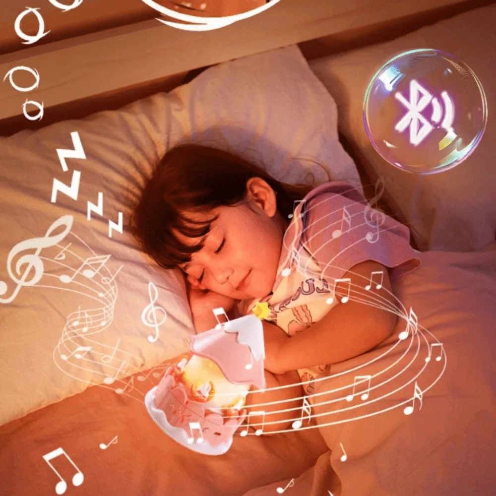 Rotating Star Projection Night Light Gentle Melodies Star Patterns Rotating Carousel Music Box Easy-To-Operate Soft Lighting