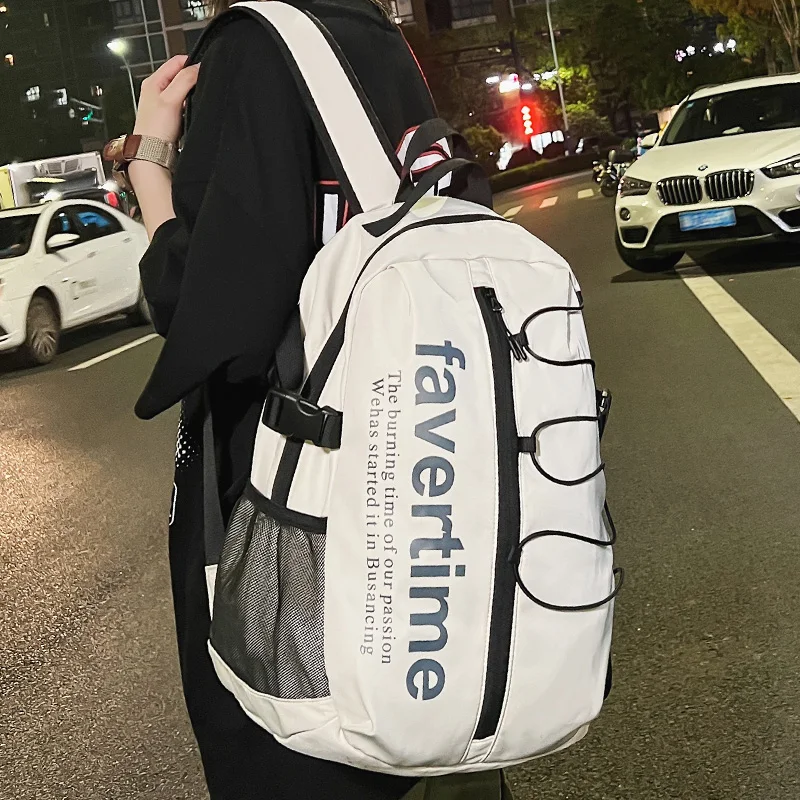 Menina menino portátil de alta capacidade saco escolar na moda senhora mochila nova masculino feminino faculdade mochila moda feminina