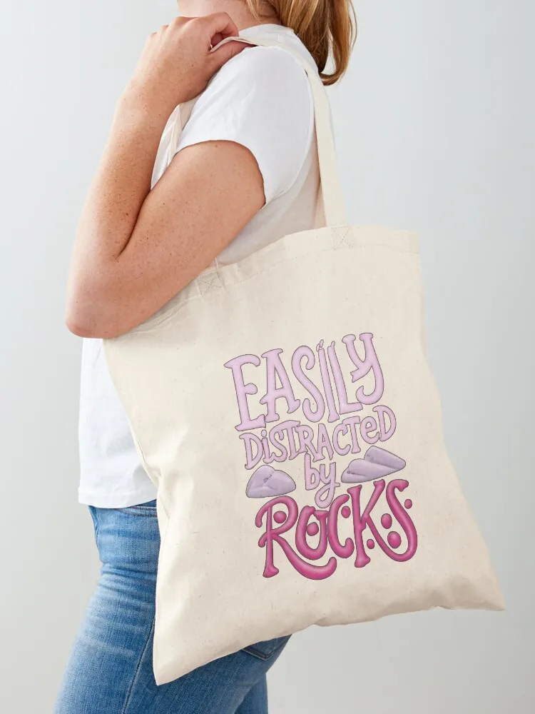 

Easily distracted by rocks Essential Tote Bag Women bags great bag Canvas bag for women Gift