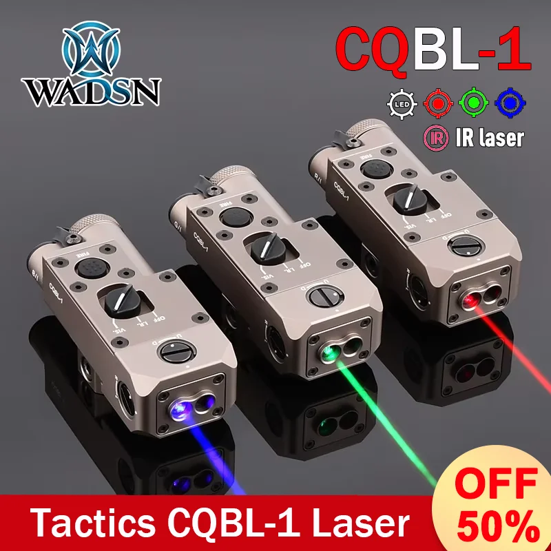 WADSN CQBL-1 Metal PEQ Red Green Blue Laser Indicator, IR Laser Aiming, CNC DBAL A2 Pointer Sight Fit 20mm Rail AR15 Airsoft HK4