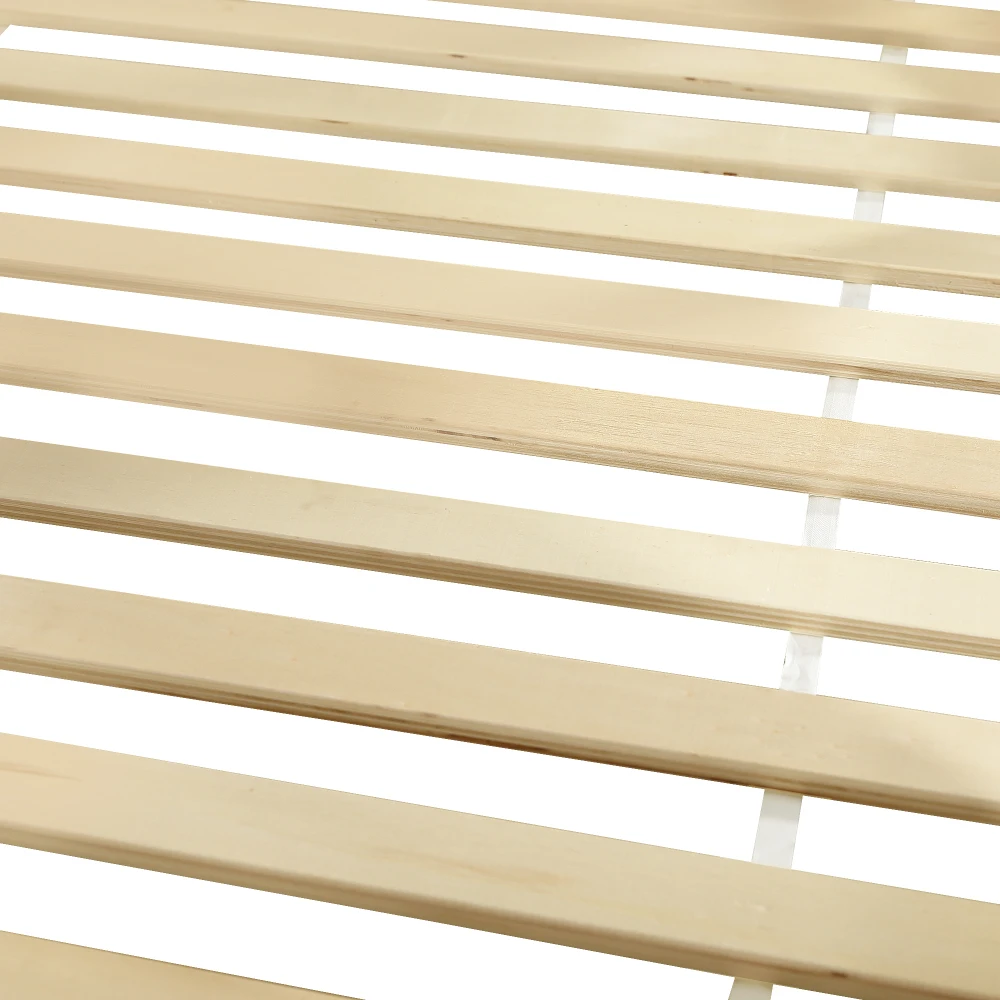 Kinder-Etagenbett mit schönem Fenster und seitlichen Sicherheitsgeländer auf dem Dach, dreistufiger gerader Leiter, stabiler Lattenrost – Detail 19