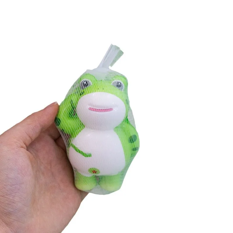 Salute frog slow rebound decompression toy pinch music small pendant decompression toy creative pu doll doll