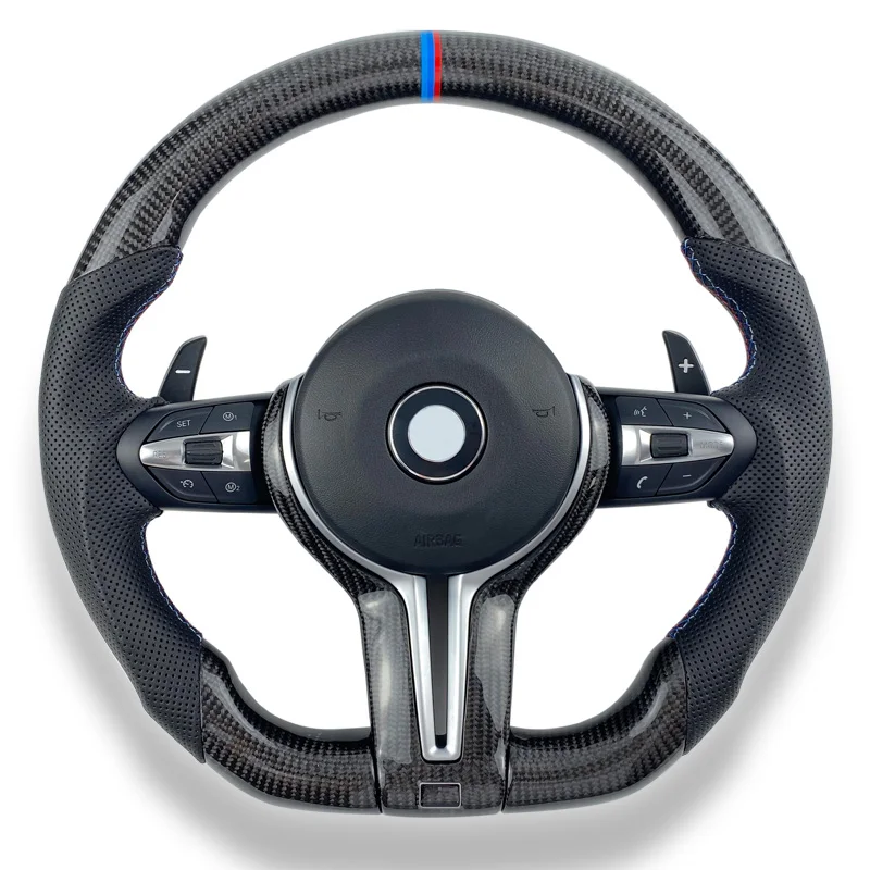 customized Real carbon fiber LED steering wheel For  M Series F Series M3 M4 M5 F10 F15 F16 F25 F26 F20 F22 F31 F01 F80 F82