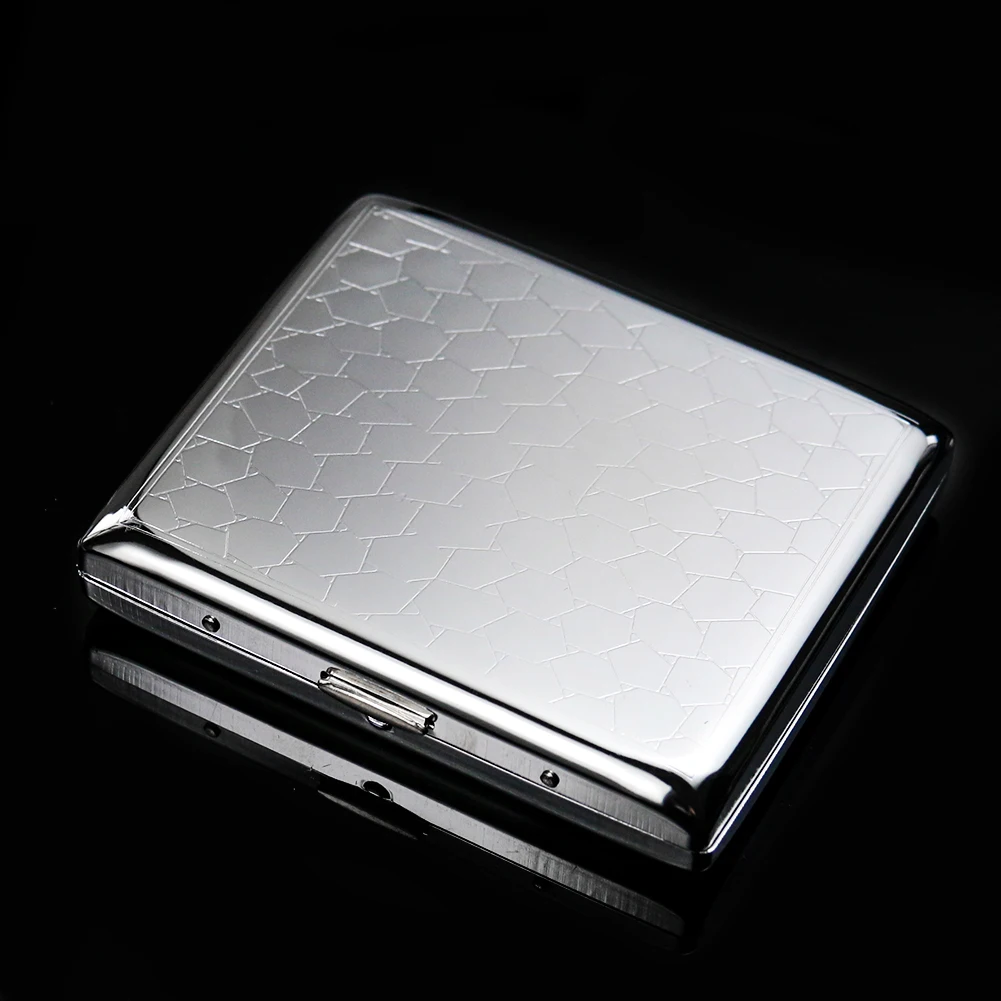 

Men's Portable Metal Cigarette Case for 20 Thick Cigarettes, Storage and Protection Iron Clip, Cigarette Accessory Gift