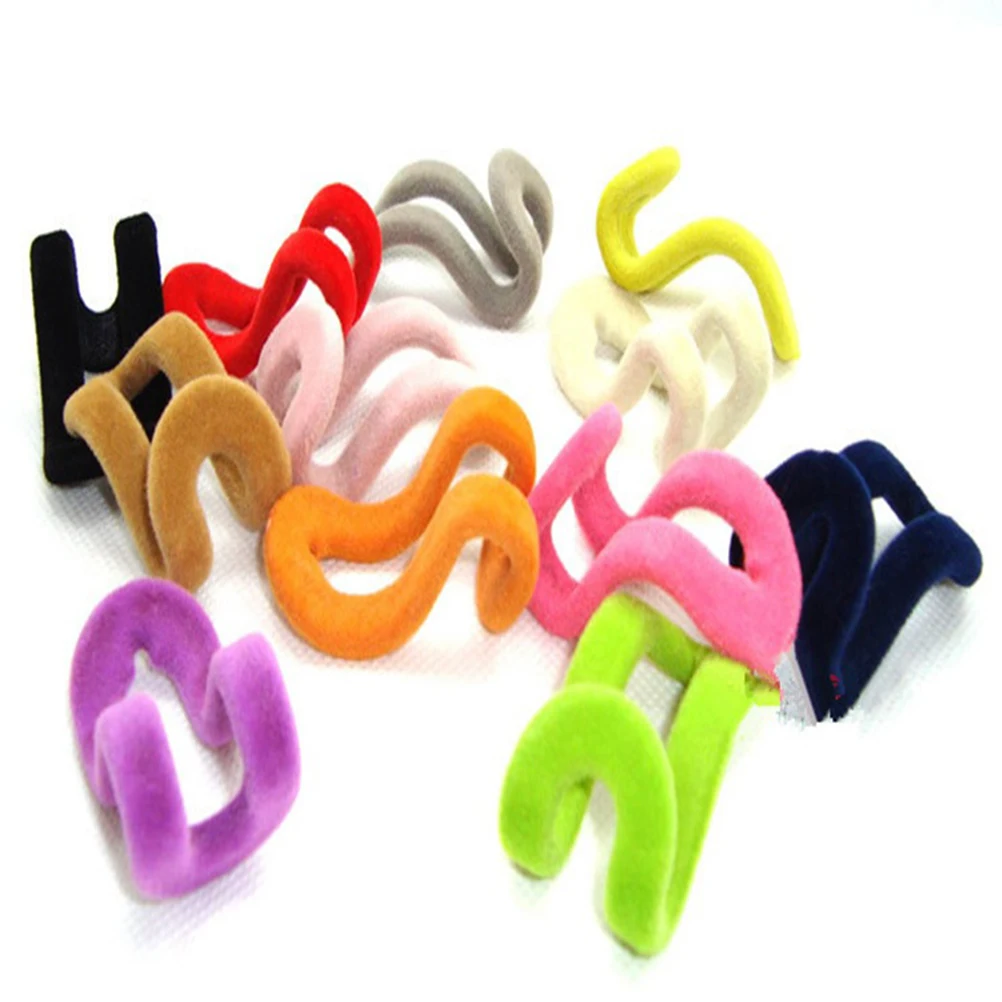 

20 Pcs Stable Cascading Hanger Hooks ABS Flocking Prevent Slipping Space Saving Wardrobe ganizer Clothes Racks