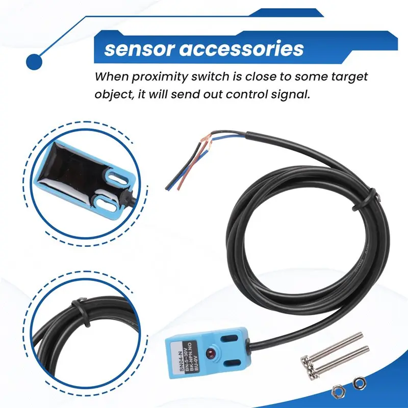 Top Deals Inductive Proximity Sensor SN04-N Normally Open Detection Approach Switch NPN NO With TL PL SN Bracket Durable (4 Pack