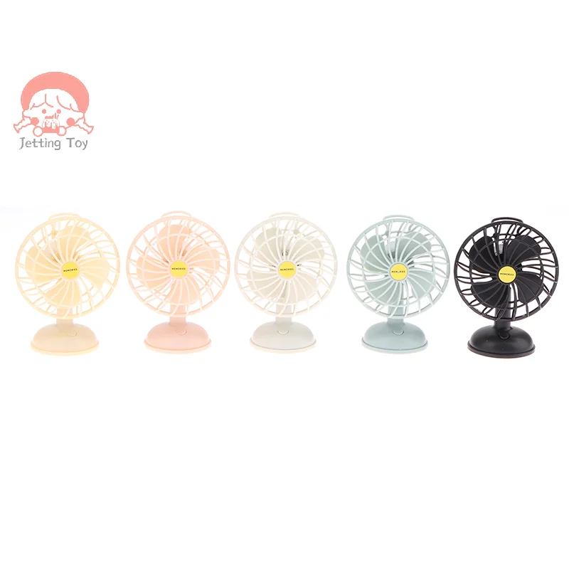 Dollhouse Mini Alloy Fan Furnishings Simulation Fan Doll Furniture Accessories For Dolls Girl Toys Gift