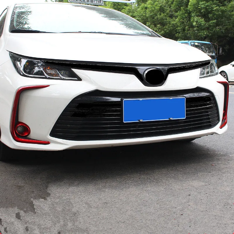 For Toyota Corolla 2019-2013 Car Front fog lampshade Rear Fog Light Cover Trim Strip Frame Lamps Car-styling Strips Decoration