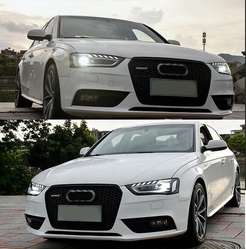

2PCS Car Lights for Audi A4 B8.5 LED Headlight 2013 2014 2015 2016 A4L Head Lamp Drl Projector Lens Automotive Accessories