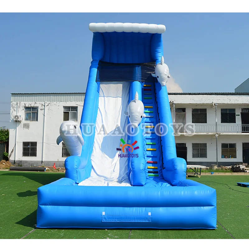 Commercial Grade 7m High Inflatable Water Slide with Pool for Sale