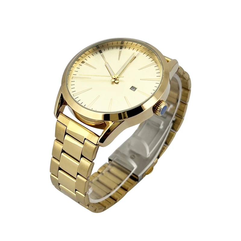 

Luminous Pointer Watch for men Waterproof Classic Style Display Calendar Watch Gold Luxury Quartz RA5916 reloj hombre