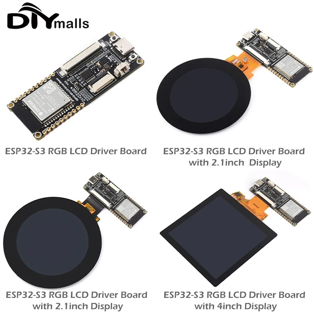 ESP32-S3 RGB LCD Driver Board with RGB Round Touch Display32-bit Dual-Core Processor 8MB PSRAM 8MB Flash WiFi+BT ESP32 Module