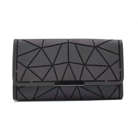 2026 New Women Geometric Luminous Long Wallet for Women Purse Wallets Clutch Money Bag Ladies Credit Card Holder Coin Purses