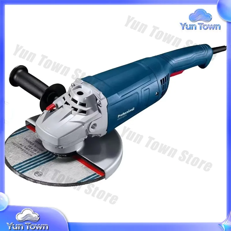 9-inch 230mm Electric Angle Grinder for Cutting Polishing Grinding Metal Wood Stone Stainless Steel Heavy Duty Industrial