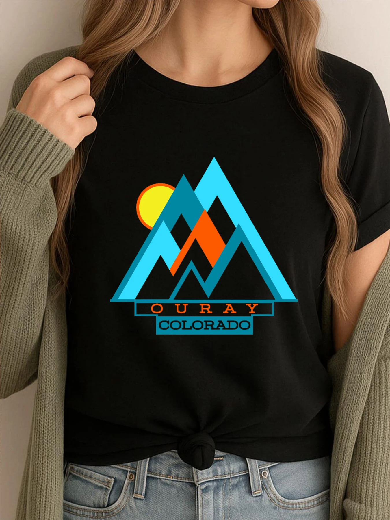 

Ouray Colorado Vintage Mountain Love Funny T Shirts Men Designer Clothes Men Graphic Tees Mens Leisure Printed Tops