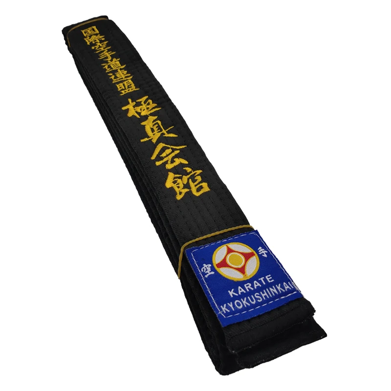 Karate Belt KYOKUSHIN KAI Taekwondo Colored Ranking Martial Arts Judo Aikido Uniform Belts for Kids Adult EMBROIDERY NAME