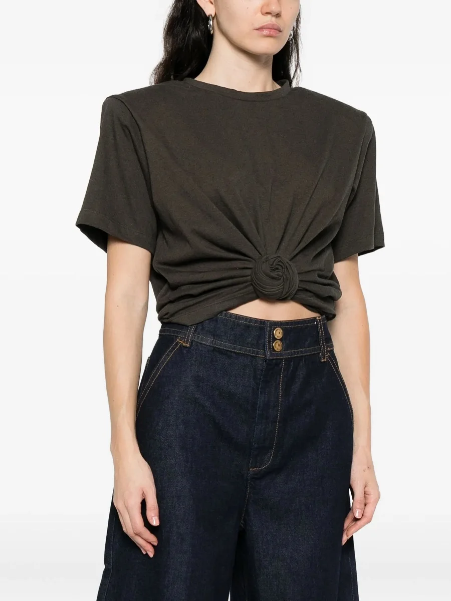 

2025 Women's Fashion T-shirt Shirt Pure Cotton Button-up Corset Women's Clothing Top Shirt Y2K New Fashion High-Quality Pullover