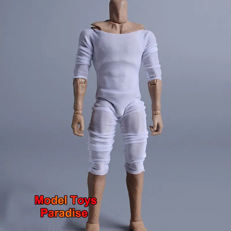 1/12 Male Soldier White Anti Dyeing Long Sleeve Clothes Model Accessories Fit 6inch Action Figure Body