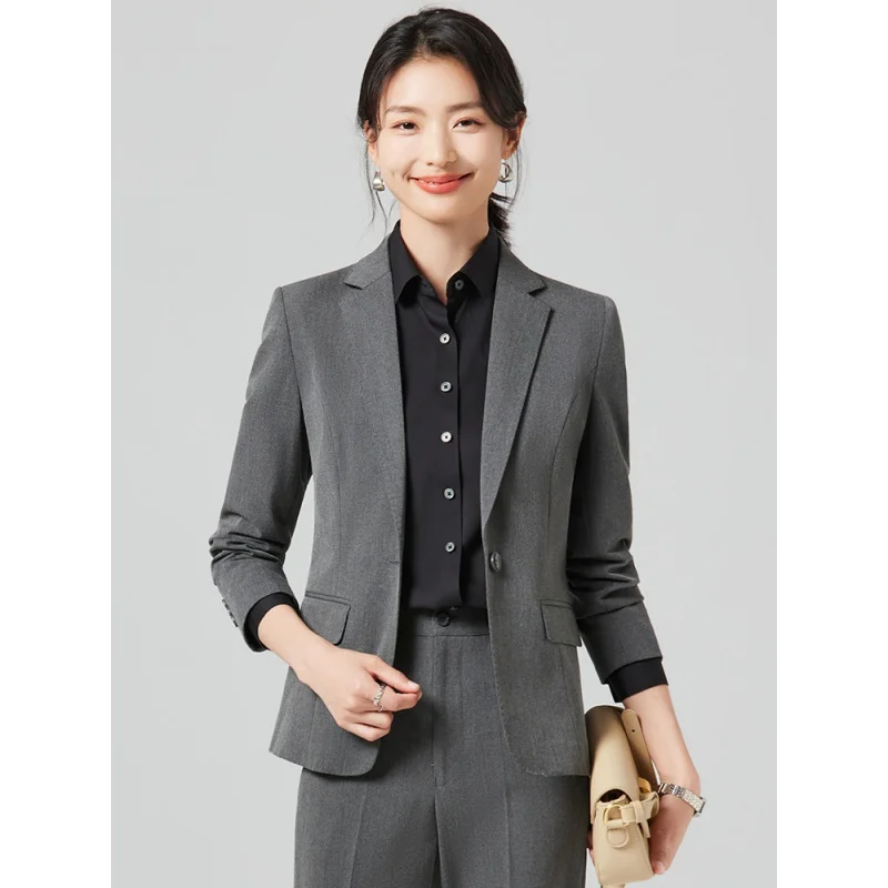 Ein knopf Anzug Jacke Damen Overalls 4s Store Sales Business Wear Abend garderobe Beamten anzug für Interviews Anzug Overa