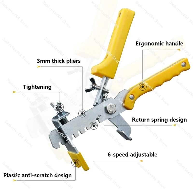

Floor Installation Tile Alignment Tool Color Random(Red/Yellow) 1pc Wall Tile Leveling System Leveler Clip Spacers Plier