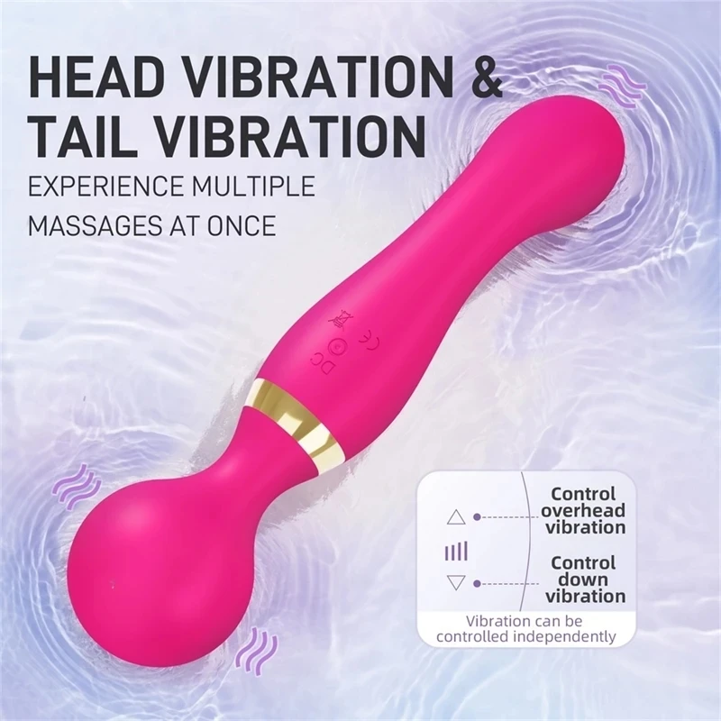 

Multi functional electric dual head massage stick -8 speed and 20 frequency deep muscle suitable for various parts of the body