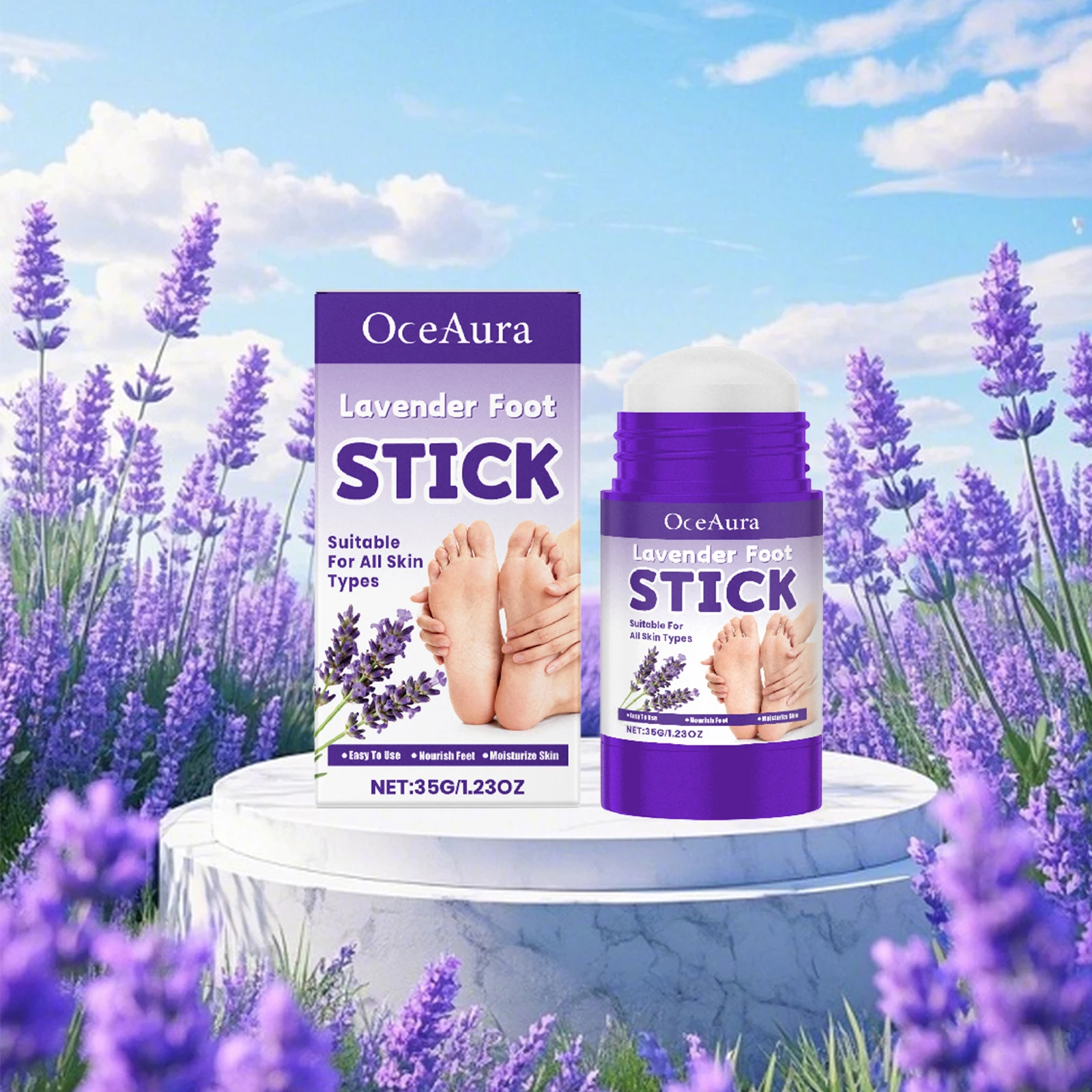 مرطب القدم الخزامى إصلاح الكعب المتشقق المغذي التقشير المضادة للجفاف إزالة الجلد الميت السلس الخريف الشتاء العناية بالبشرة