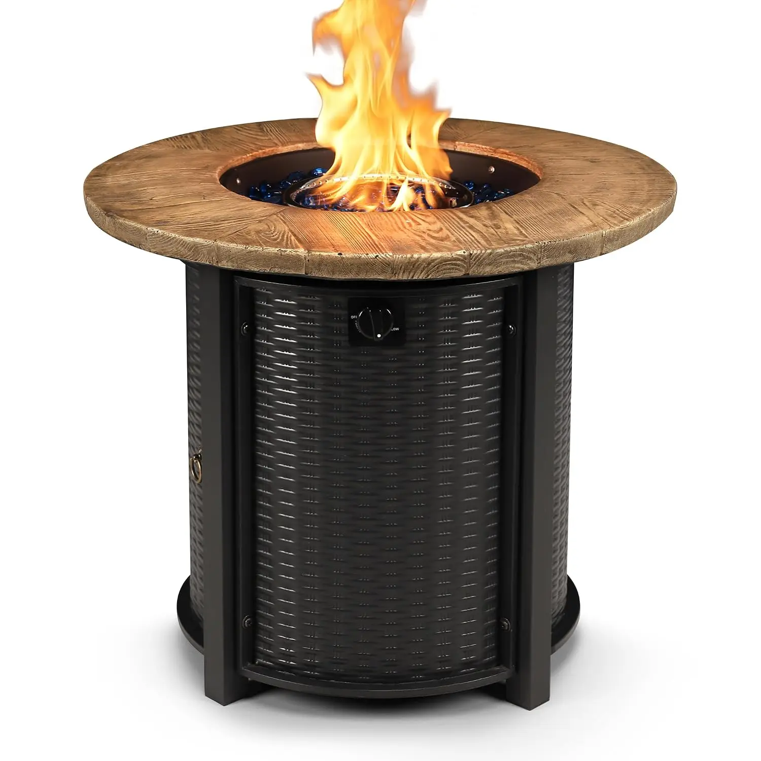 30Inch Round Propane Fire Pit Table 50000BTU Gas Firepit for Outside Patio, Customized