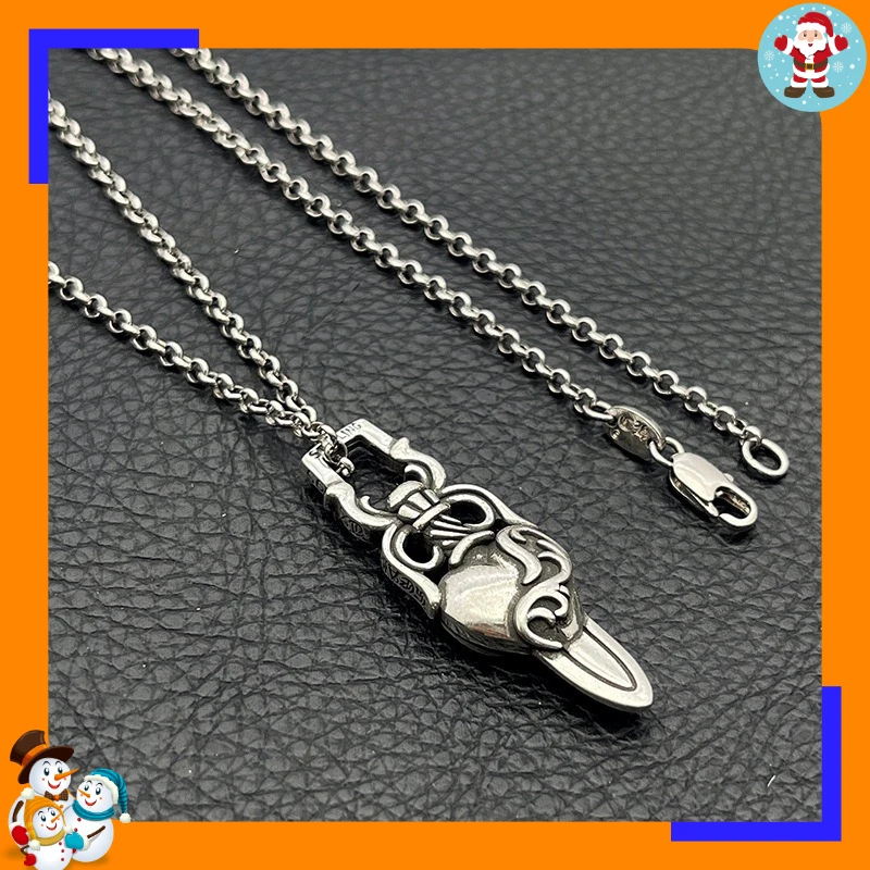 High-end Retro Niche Love Sword Necklace Hip-hop Personality Pendant Classic Trendy Sweater Chain