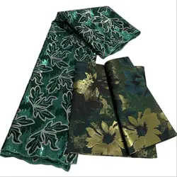 2024 Wholesale African Sequins Velvet Lace Fabric Embroidery French Tulle Lace Material 5Yards For Bridal Wedding Party Dresses