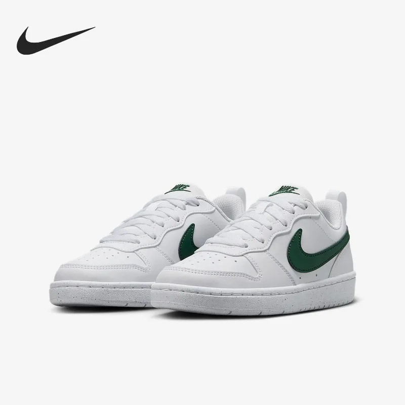 

Nike Court Borough Low Recraft GS Sneakers, Synthetic Leather Light Cushion Sail Charcoal Casual Shoes for Youth DV5456-133