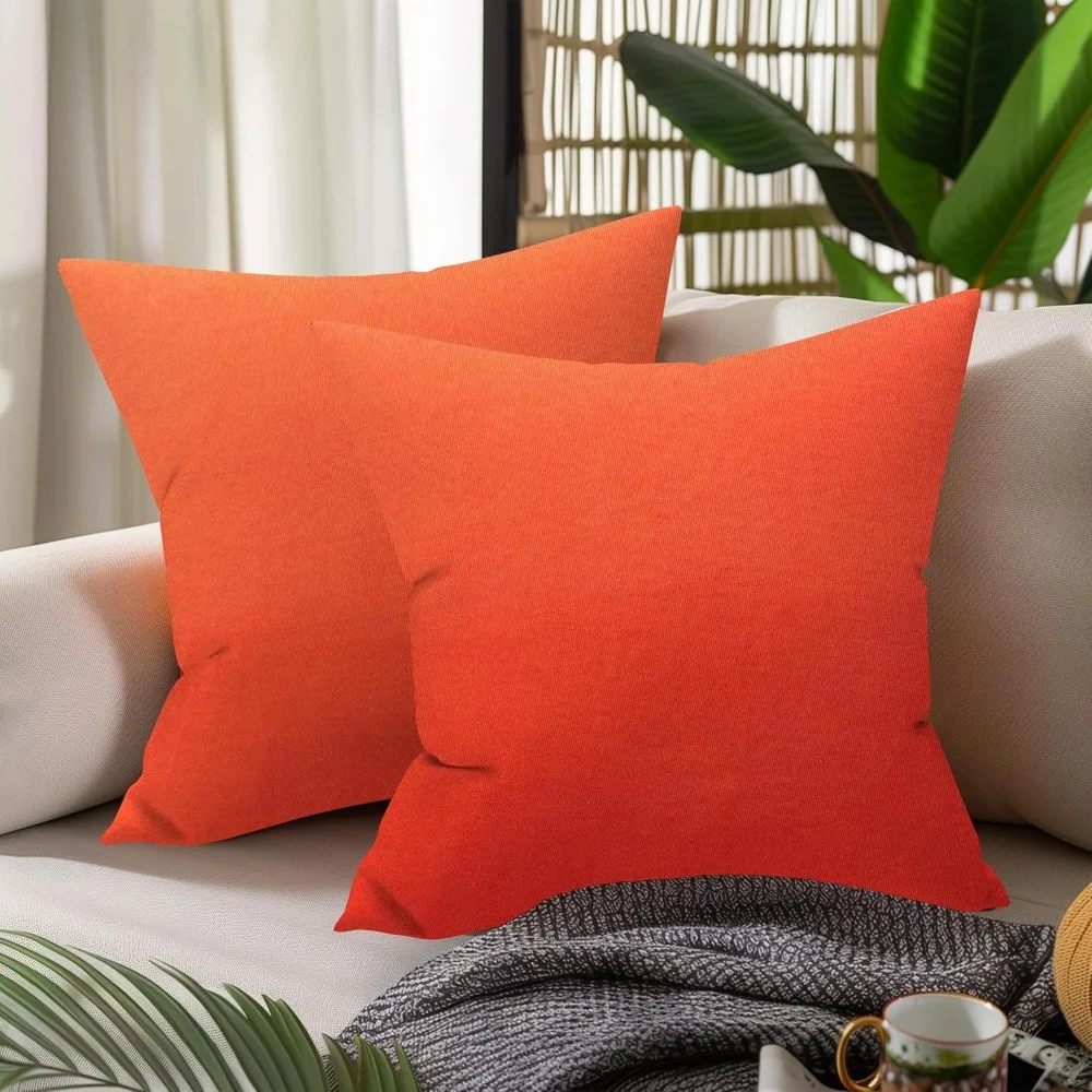 

Waterproof Outdoor Pillows 22x22 - Feather Down Filled for Patio Furniture and Outdoor Decor