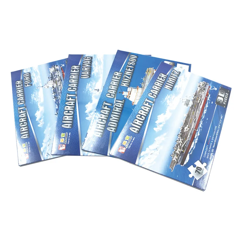 Rompecabezas 3D para niños, juguetes educativos, bloques ensamblados a mano, serie de rompecabezas de barco Liaoning, modelo de juguete, regalos P333