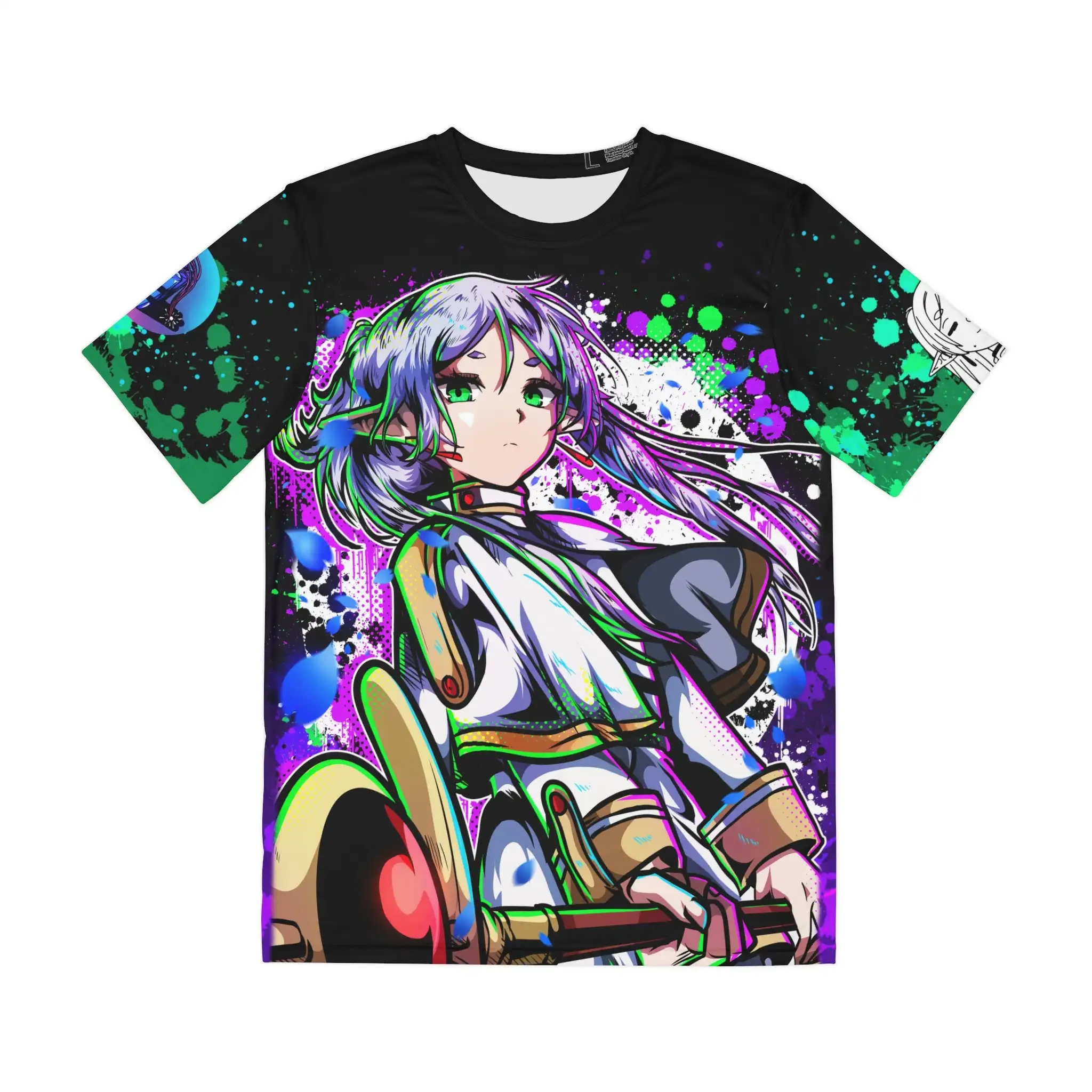 Trendy Collectible Unisex Crew Neck Frieren Mage Tee Soft Printed Top Ideal For Night Out And Casual Street Style Looks