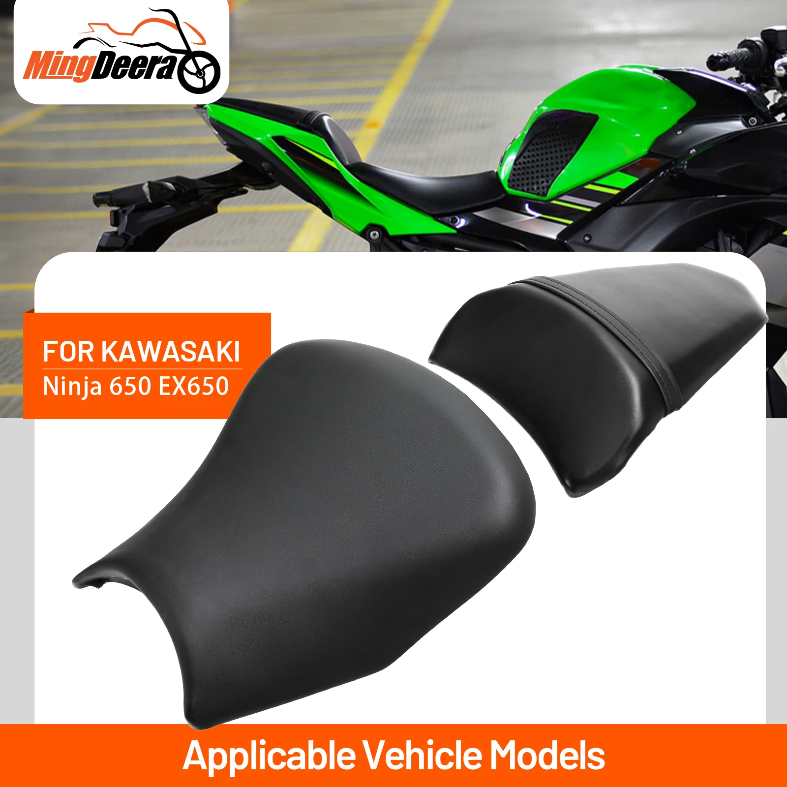 

Driver Rider Passenger Seat Fit For KAWASAKI Z650 ER650 NINJA 650 EX650 2017-2023 Motorcycle Front Driver Seat Pillion Cushion