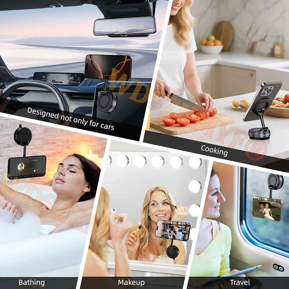 حامل هاتف السيارة المغناطيسي بالتنقيط 360 ° دوران قابل للطي مع كوب شفط لحامل هاتف السيارة/صالة الألعاب الرياضية/القيادة من سلسلة iPhone 12-17 #6